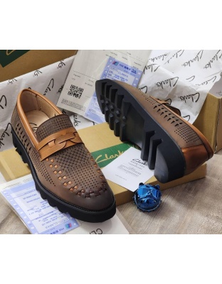 Timberland Two‑Tone Perforated Loafers
