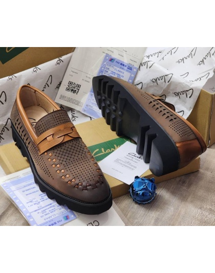 Timberland Two‑Tone Perforated Loafers